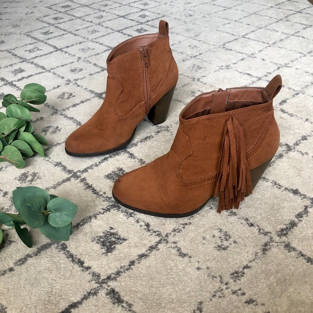 Fringe booties